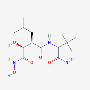 molecular formula C15H29N3O5 B15380861 N*4*-(2,2-Dimethyl-1-methylcarbamoyl-propyl)-2,N*1*-dihydroxy-3-isobutyl-succinamide(Marimisant) 