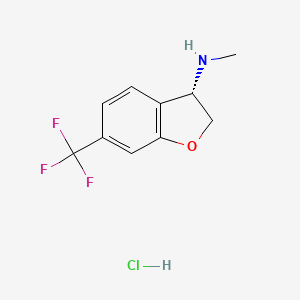 (3S)-N-Methyl-6-(trifluoromethyl)-2,3-dihydrobenzofuran-3-amine hydrochloride