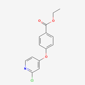 molecular formula C14H12ClNO3 B15380884 Ethyl 4-((2-chloropyridin-4-yl)oxy)benzoate 