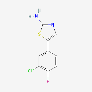 molecular formula C9H6ClFN2S B15380904 5-(3-Chloro-4-fluorophenyl)thiazol-2-amine 