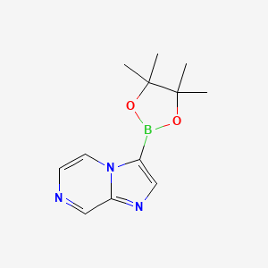 3-(4,4,5,5-Tetramethyl-1,3,2-dioxaborolan-2-YL)imidazo[1,2-A]pyrazine