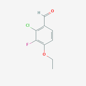 molecular formula C9H8ClFO2 B15380970 2-Chloro-4-ethoxy-3-fluorobenzaldehyde 