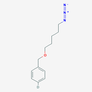 molecular formula C12H17N3O B15381032 1-(5-Azidopentoxymethyl)-4-deuteriobenzene 