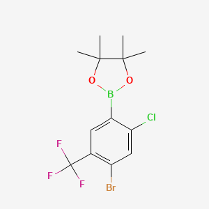 2-(4-Bromo-2-chloro-5-(trifluoromethyl)phenyl)-4,4,5,5-tetramethyl-1,3,2-dioxaborolane