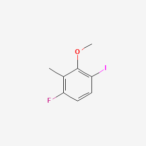 molecular formula C8H8FIO B15381044 1-Fluoro-4-iodo-3-methoxy-2-methylbenzene 