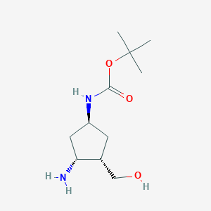 Tert-butyl N-[(1S,3R,4S)-3-amino-4-(hydroxymethyl)cyclopentyl]carbamate