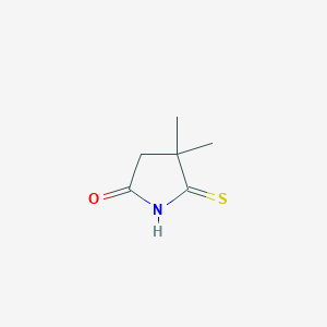 molecular formula C6H9NOS B15381071 4,4-Dimethyl-5-sulfanylidenepyrrolidin-2-one CAS No. 92175-01-4