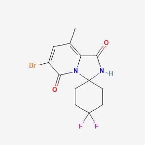 molecular formula C13H13BrF2N2O2 B15381095 6'-Bromo-4,4-difluoro-8'-methyl-2'H-spiro[cyclohexane-1,3'-imidazo[1,5-a]pyridine]-1',5'-dione 