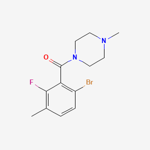 molecular formula C13H16BrFN2O B15381103 (6-Bromo-2-fluoro-3-methylphenyl)(4-methylpiperazin-1-yl)methanone 