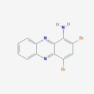 molecular formula C12H7Br2N3 B15381117 2,4-Dibromophenazin-1-amine 