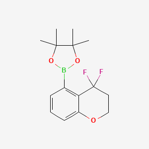 molecular formula C15H19BF2O3 B15381154 2-(4,4-Difluorochroman-5-YL)-4,4,5,5-tetramethyl-1,3,2-dioxaborolane 