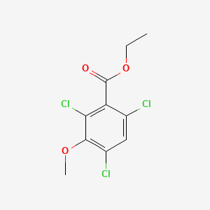 molecular formula C10H9Cl3O3 B15381181 Ethyl 2,4,6-trichloro-3-methoxybenzoate 