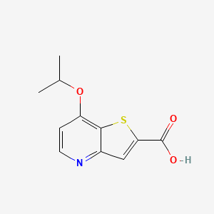 molecular formula C11H11NO3S B15381198 7-Isopropoxythieno[3,2-b]pyridine-2-carboxylic acid 