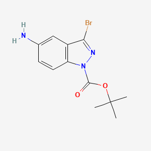 molecular formula C12H14BrN3O2 B15381214 tert-butyl 5-amino-3-bromo-1H-indazole-1-carboxylate 