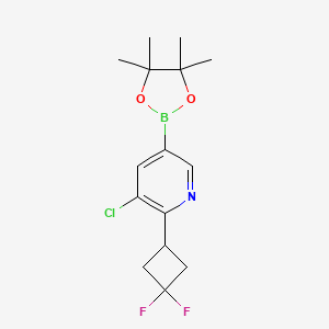 3-Chloro-2-(3,3-difluorocyclobutyl)-5-(4,4,5,5-tetramethyl-1,3,2-dioxaborolan-2-yl)pyridine