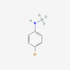 molecular formula C7H8BrN B15381300 4-(Methylamino-d3)-bromobenzene 