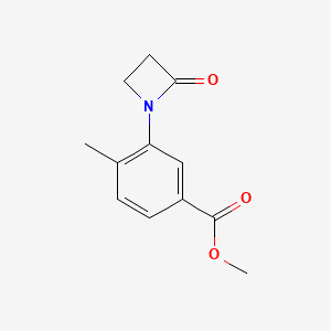 molecular formula C12H13NO3 B15381310 Methyl 4-methyl-3-(2-oxoazetidin-1-yl)benzoate CAS No. 88072-16-6