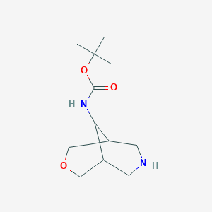 molecular formula C12H22N2O3 B15381355 tert-butyl N-(3-oxa-7-azabicyclo[3.3.1]nonan-9-yl)carbamate 