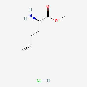 molecular formula C7H14ClNO2 B15381356 Methyl (R)-2-aminohex-5-enoate hcl 