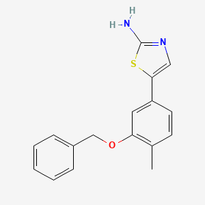 molecular formula C17H16N2OS B15381403 5-(3-(Benzyloxy)-4-methylphenyl)thiazol-2-amine 