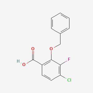 molecular formula C14H10ClFO3 B15381412 2-(Benzyloxy)-4-chloro-3-fluorobenzoic acid 