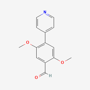 molecular formula C14H13NO3 B15381428 2,5-Dimethoxy-4-(pyridin-4-yl)benzaldehyde 