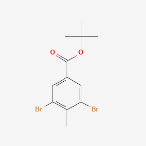 molecular formula C12H14Br2O2 B15381437 tert-butyl 3,5-dibroMo-4-Methylbenzoate 