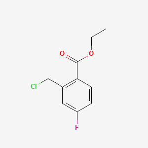 molecular formula C10H10ClFO2 B15381438 Ethyl 2-chloromethyl-4-fluorobenzoate 