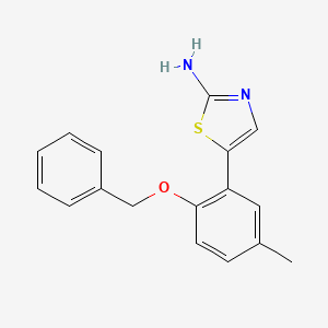 molecular formula C17H16N2OS B15381474 5-(2-(Benzyloxy)-5-methylphenyl)thiazol-2-amine 