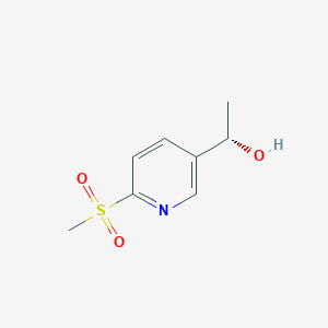 molecular formula C8H11NO3S B15381477 (S)-1-(6-(Methylsulfonyl)pyridin-3-yl)ethanol 