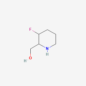 molecular formula C6H12FNO B15381482 (3-Fluoropiperidin-2-YL)methanol 