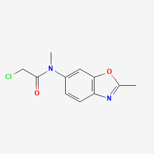 molecular formula C11H11ClN2O2 B15381489 2-chloro-N-methyl-N-(2-methylbenzo[d]oxazol-6-yl)acetamide 