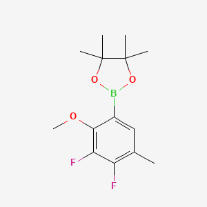 molecular formula C14H19BF2O3 B15381520 2-(3,4-Difluoro-2-methoxy-5-methylphenyl)-4,4,5,5-tetramethyl-1,3,2-dioxaborolane 