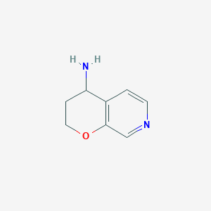 molecular formula C8H10N2O B15381536 3,4-dihydro-2H-pyrano[2,3-c]pyridin-4-amine 