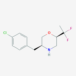 molecular formula C13H16ClF2NO B15381541 (2R,5S)-5-(4-Chlorobenzyl)-2-(1,1-difluoroethyl)morpholine 