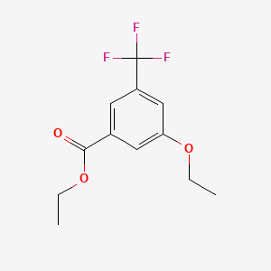 molecular formula C12H13F3O3 B15381599 Ethyl 3-ethoxy-5-(trifluoromethyl)benzoate 