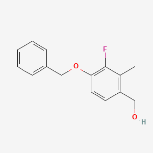 molecular formula C15H15FO2 B15381616 (4-(Benzyloxy)-3-fluoro-2-methylphenyl)methanol 