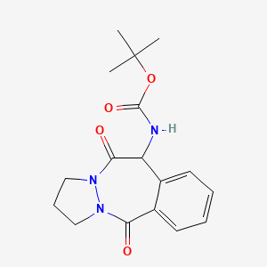 Tert-butyl (5,11-dioxo-2,3,10,11-tetrahydro-1H,5H-benzo[D]pyrazolo[1,2-A][1,2]diazepin-10-YL)carbamate