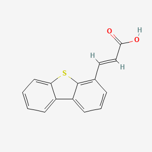 molecular formula C15H10O2S B15381624 (E)-3-(dibenzo[b,d]thiophen-4-yl)acrylic acid 