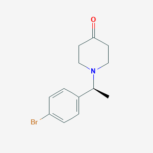 molecular formula C13H16BrNO B15381664 (S)-1-(1-(4-Bromophenyl)ethyl)piperidin-4-one 