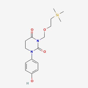 1-(4-Hydroxyphenyl)-3-((2-(trimethylsilyl)ethoxy)methyl)dihydropyrimidine-2,4(1H,3H)-dione