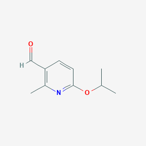 molecular formula C10H13NO2 B15381730 6-Isopropoxy-2-methylnicotinaldehyde 