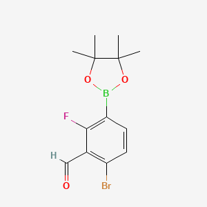 molecular formula C13H15BBrFO3 B15381731 4-Bromo-2-fluoro-3-formylphenylboronic acid pinacol ester 