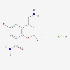 4-(Aminomethyl)-6-fluoro-N,2,2-trimethylchroman-8-carboxamide hcl