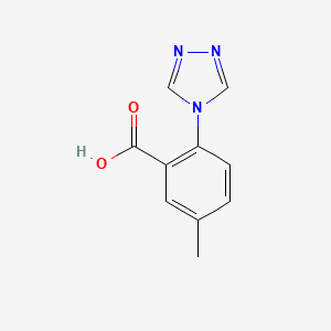 molecular formula C10H9N3O2 B15381810 5-Methyl-2-(1,2,4-triazol-4-yl)benzoic acid 