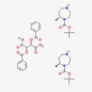 (R)-4-Boc-5-methyl-1,4-diazepane 1/2 dbta salt