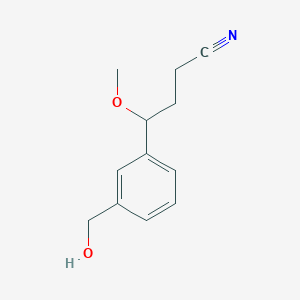 4-(3-(Hydroxymethyl)phenyl)-4-methoxybutanenitrile