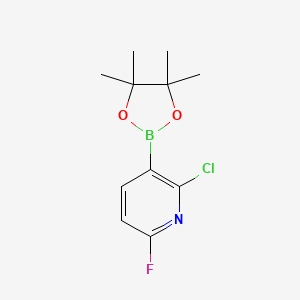 2-Chloro-6-fluoro-3-(4,4,5,5-tetramethyl-1,3,2-dioxaborolan-2-YL)pyridine