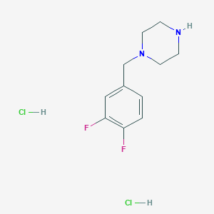 molecular formula C11H16Cl2F2N2 B15381879 1-(3,4-Difluorobenzyl)piperazine 2HCl 