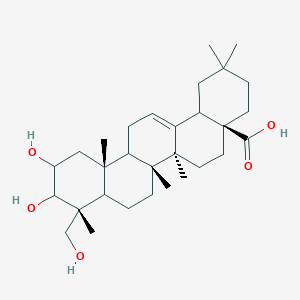 molecular formula C30H48O5 B15381880 (2alpha,3beta,4alpha)-2,3,23-Trihydroxyolean-12-en-28-oic acid; 2alpha,3beta,23-Trihydroxyolean-12-en-28-oic acid; Urjinolic acid 